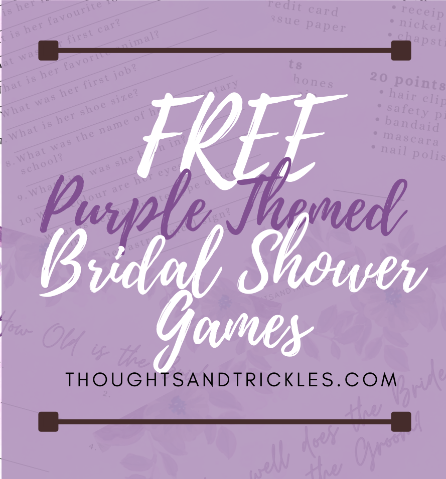 Purple Themed Bridal Shower Games