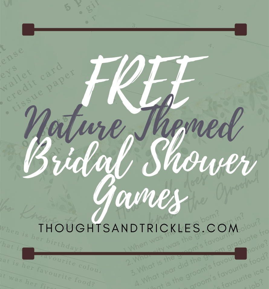 Nature Themed Bridal Shower Games